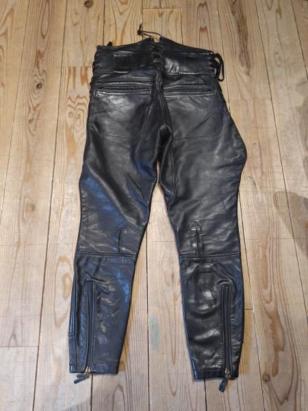 50's Langlitz Leathers Motorcycle Leather Pants ”Rangers” - neon