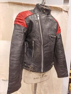70's 2tone Leather riders jacket MONZA Type