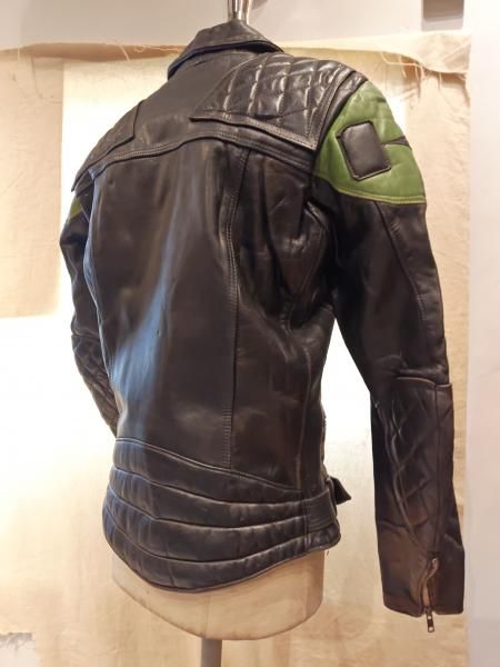 70's TT LEATHERS Riders Jacket ”KAWASAKI ” - neon-leather