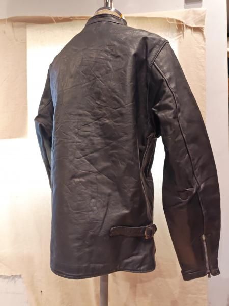 70's Single Riders Leather Jacket - neon-leather