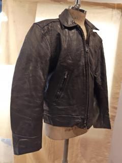 70's Fur company Policeman Leather Jacket 