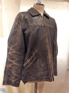 50~60's German Single Leather Coat