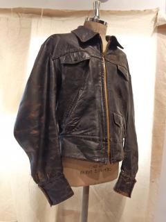 40's French Sports Leather Jacket 