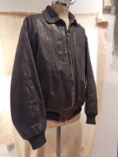 50~60's German Rib Leather Jacket 