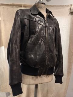 50~60's German Rib Leather Jacket 