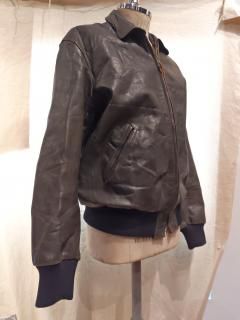 50~60's German Rib Leather Jacket 