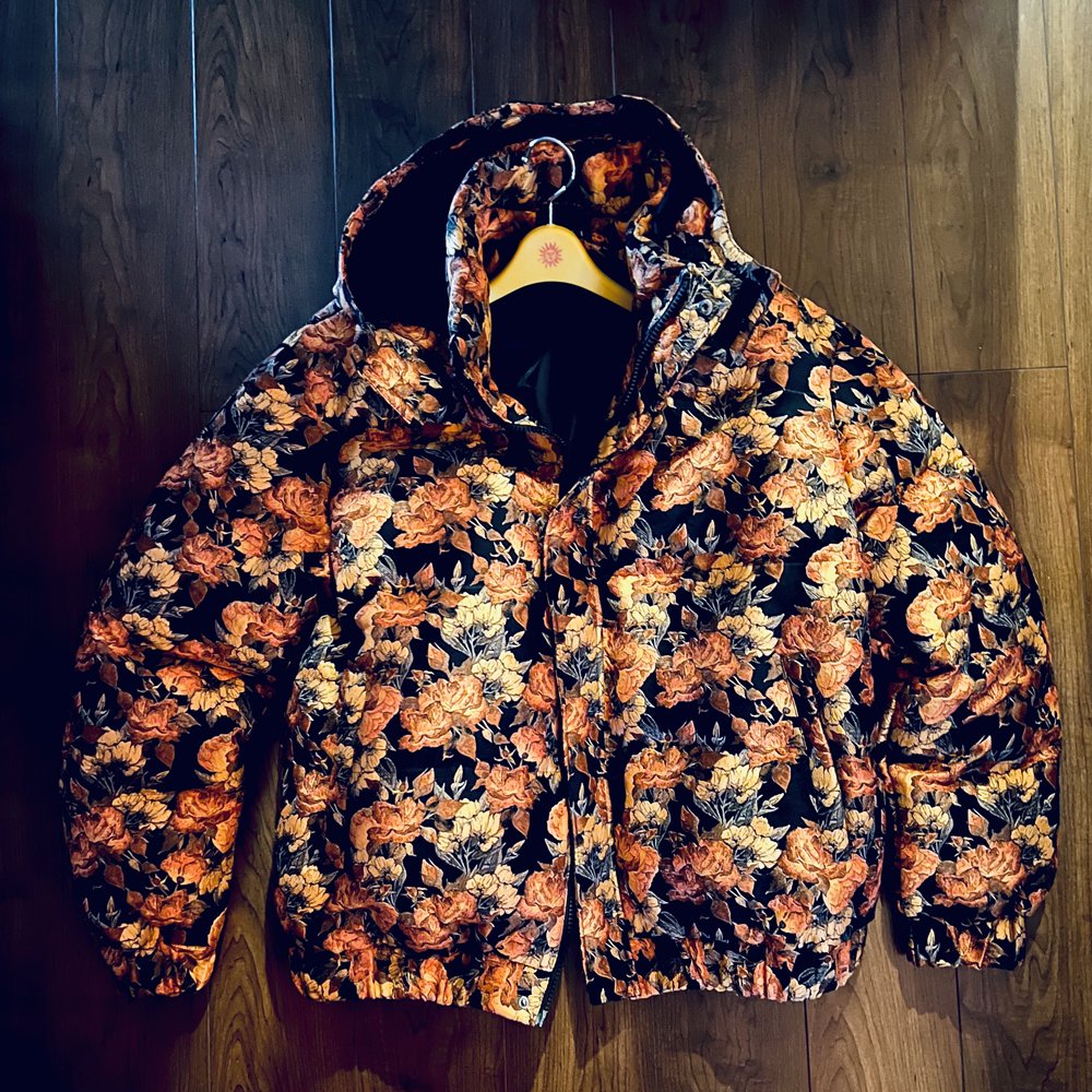 Tapestry Hooded Puffer Jacket