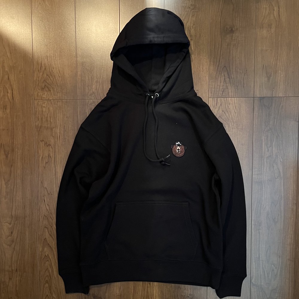 <img class='new_mark_img1' src='https://img.shop-pro.jp/img/new/icons10.gif' style='border:none;display:inline;margin:0px;padding:0px;width:auto;' />Sweat Parker(leather bear)_ Black