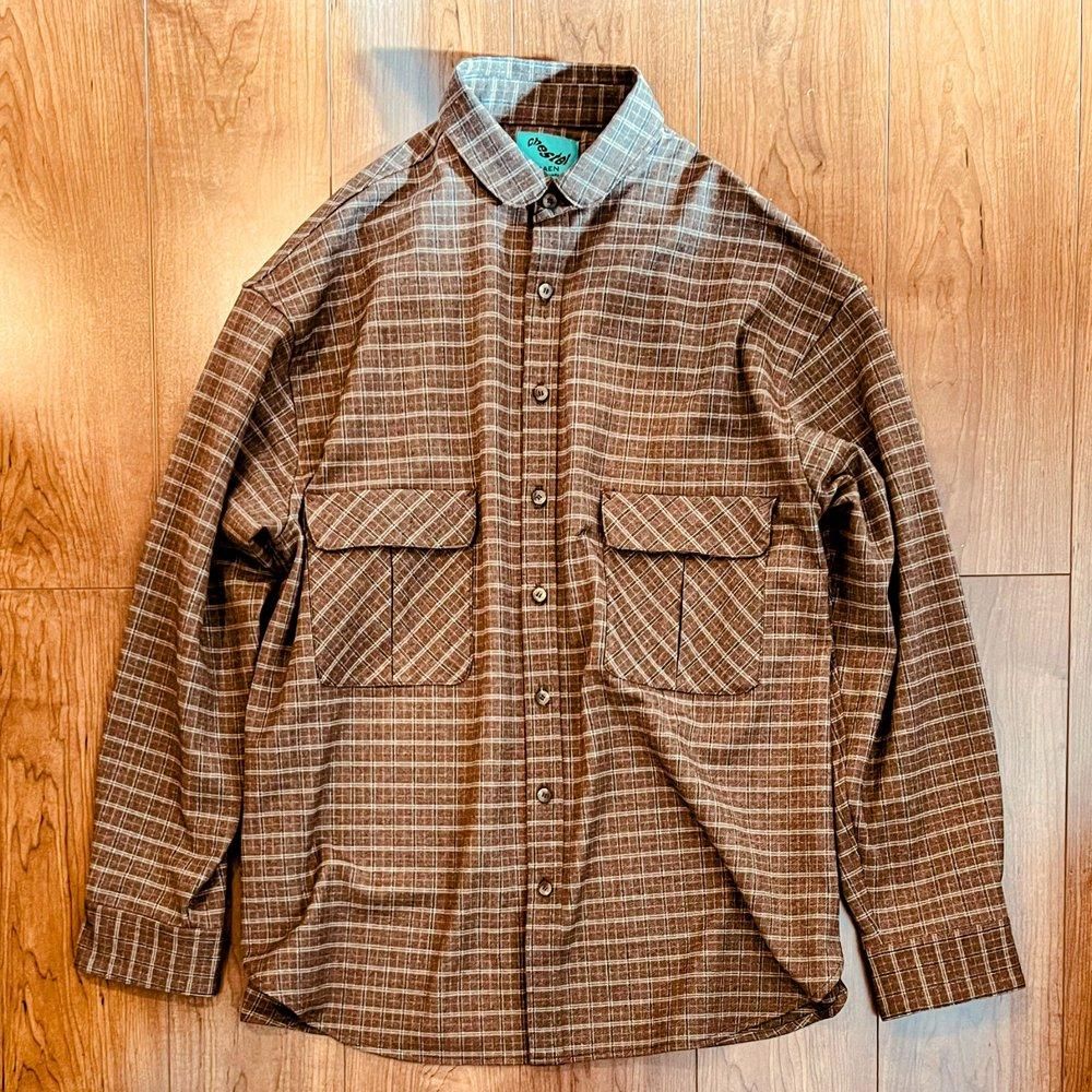 <img class='new_mark_img1' src='https://img.shop-pro.jp/img/new/icons9.gif' style='border:none;display:inline;margin:0px;padding:0px;width:auto;' />Chesterstretch shirt_Brown graph check