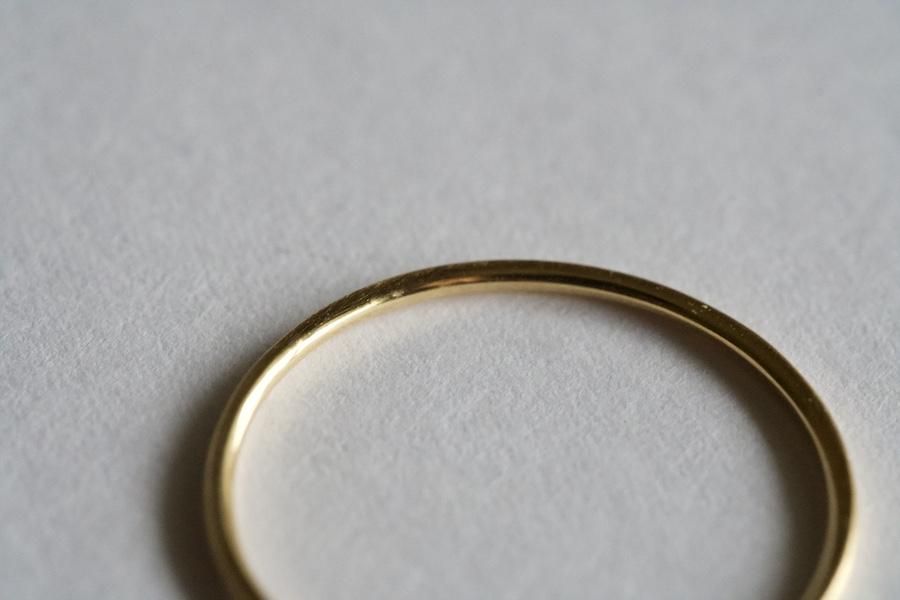 18金の華奢な指輪 / 1.0mm - dzdz rings Online Store