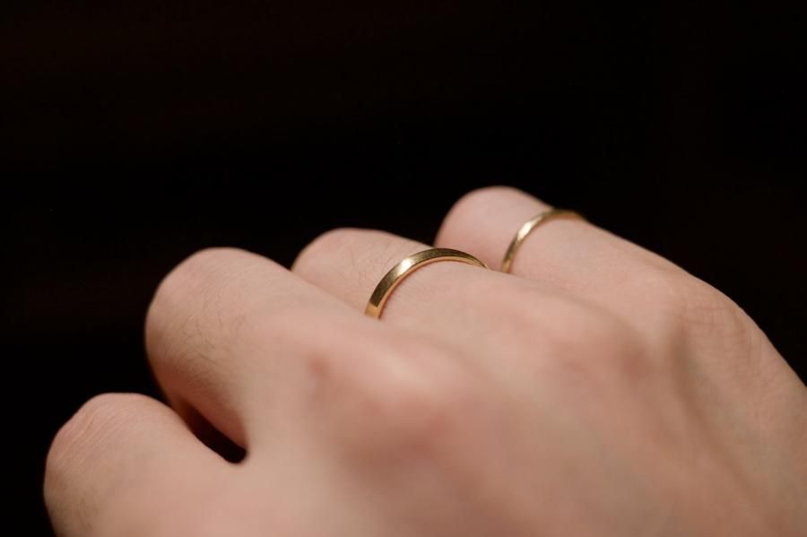 K18 Classic Oval Ring / 2.6mm - dzdz rings Online Store