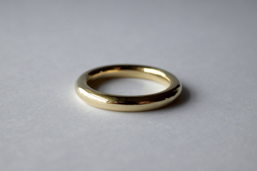 真鍮の丸線の指輪 / 3.0mm