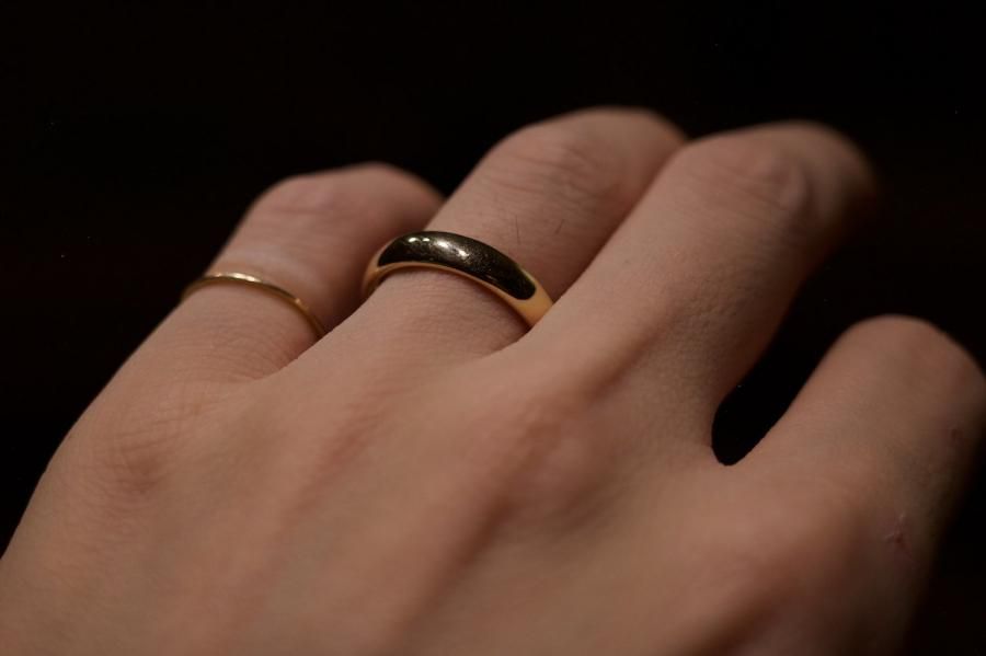 K18 Classic Oval Ring / 4.4mm - dzdz Online Store