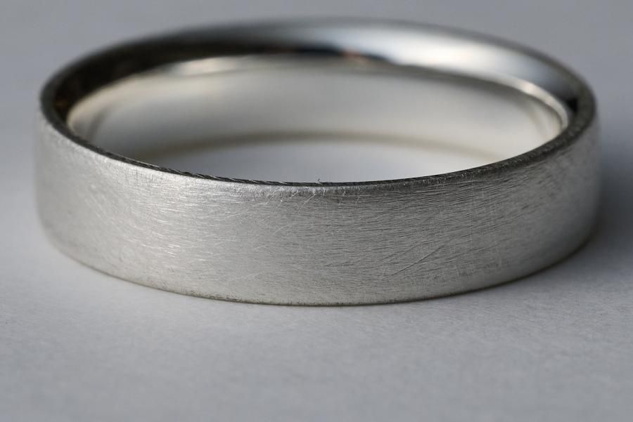 銀の四角い指輪 / 4.0mm - dzdz Online Store