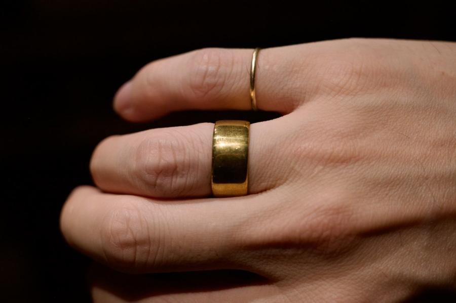 真鍮　シグネチャーリング　（艶出し磨き）9号 真鍮 シグネチャーリング （艶出し磨き）9号