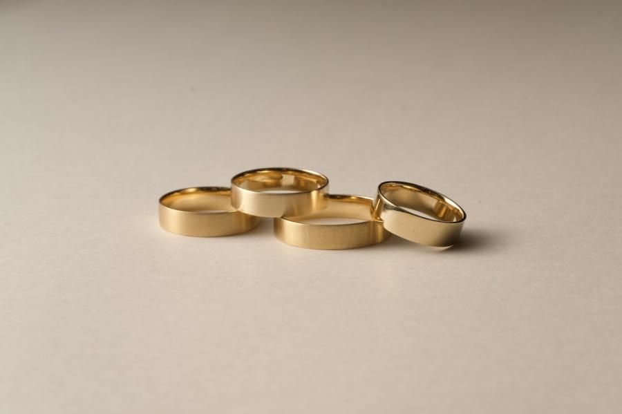 18金の板の指輪 / 4.2mm - dzdz Online Store