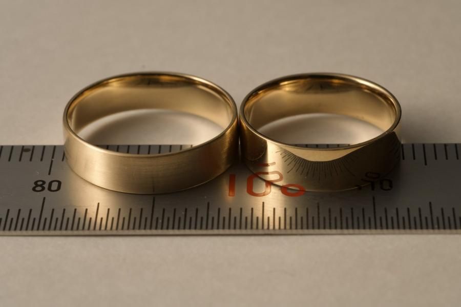 18金の板の指輪 / 4.2mm - dzdz Online Store