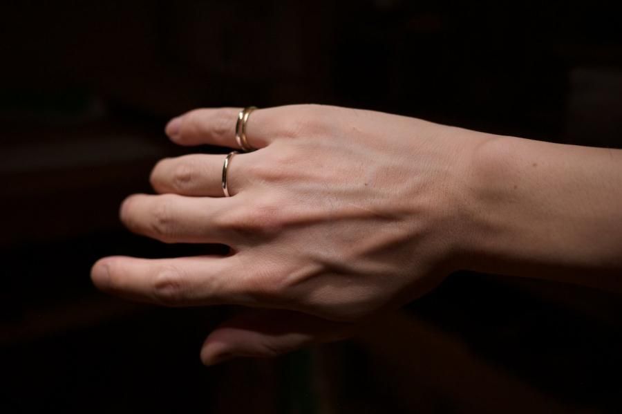 18金と銀の指輪 / 1.8mm - dzdz rings Online Store