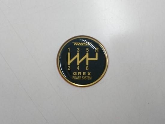 アウトレット】GREX シフトノブ用 エンブレム 6速 右上R ブルー