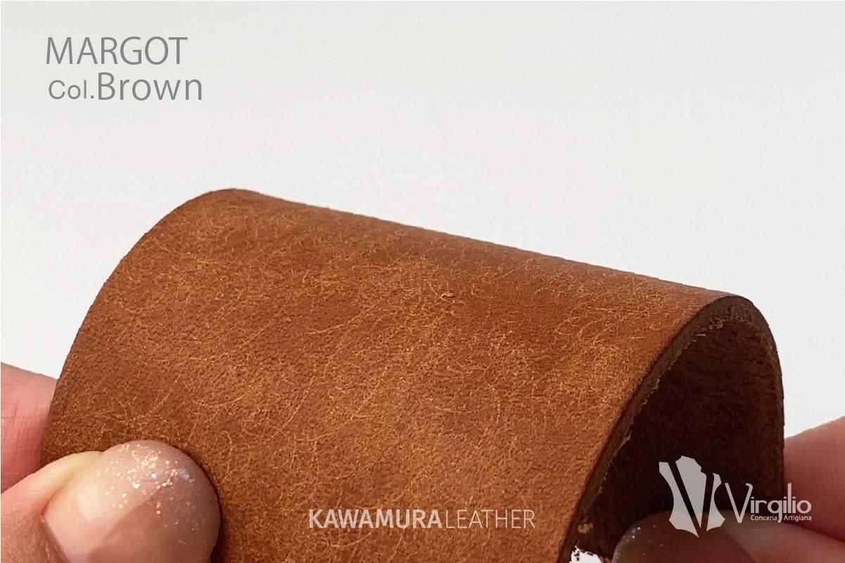 スクラッチレザー『MARGOT / マルゴー』#Brown / ブラウン | 革の販売