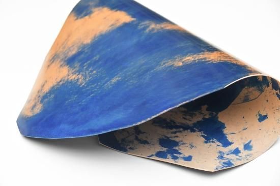 ROCADO社のシェルコードバン【MARBLED】#Blue / ブルー | 革の ROCADO社のシェルコードバン【MARBLED】#Blue / ブルー | 革の