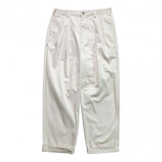 TapWater / COTTON CHINO TUCK TROUSERS