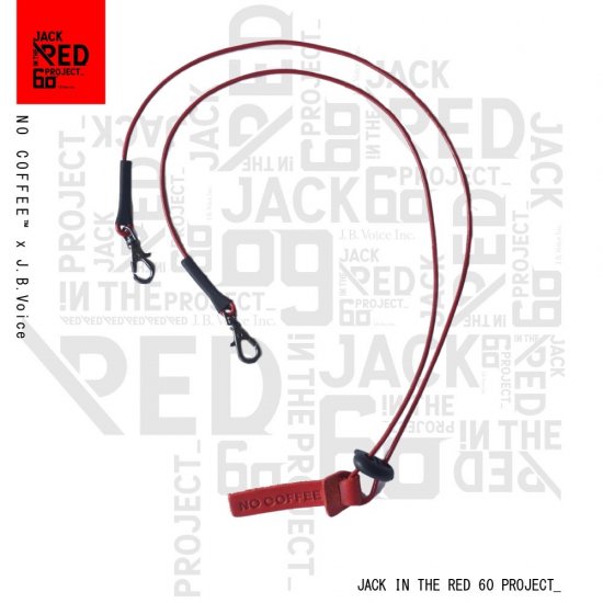 NO COFFEE / × J.B.Voice MASK STRAP LEATHER (RED)