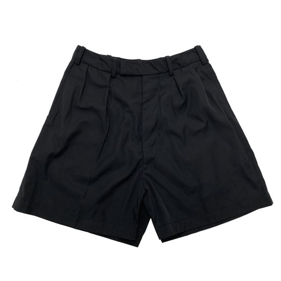 RAF SIMONS / WIDE FIT MINI SHORTS WITH DOUBLE PLEATS