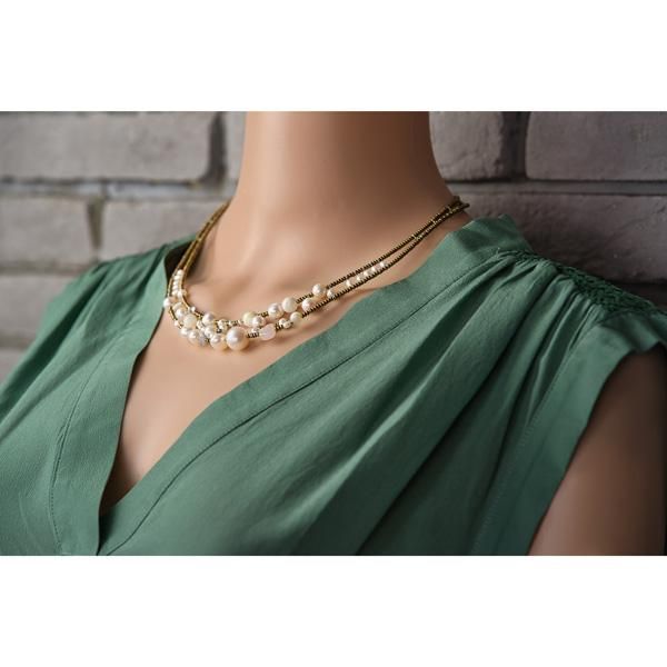 Ziio ツィーオ ネックレス パール 天然石 made in italy Ziio ツィーオ ネックレス パール 天然石 made in italy
