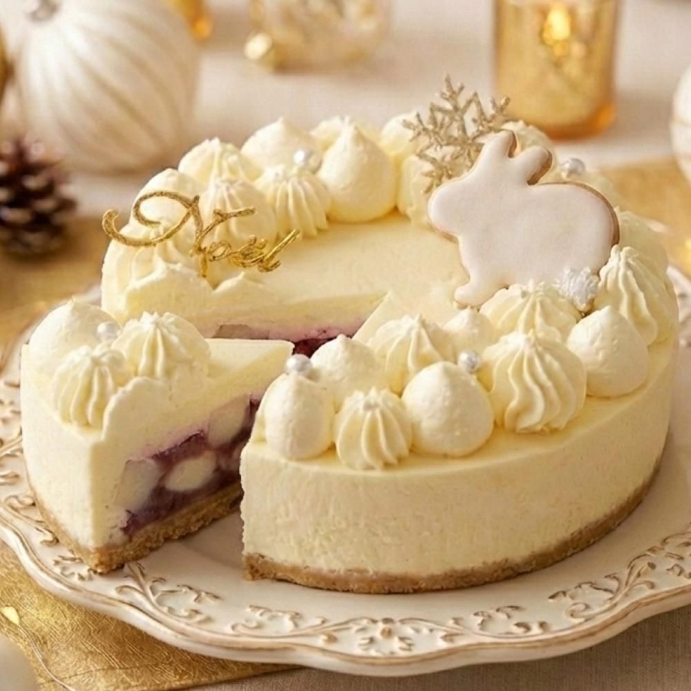 【クリスマス限定】雪もちチーズケーキ 5号ホール |MOTCH チーズムース クリスマスケーキ