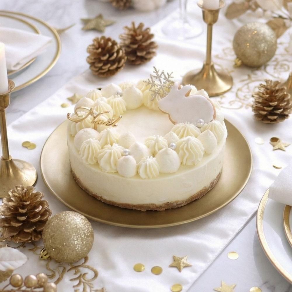 【クリスマス限定】雪もちチーズケーキ 5号ホール |MOTCH チーズムース クリスマスケーキ