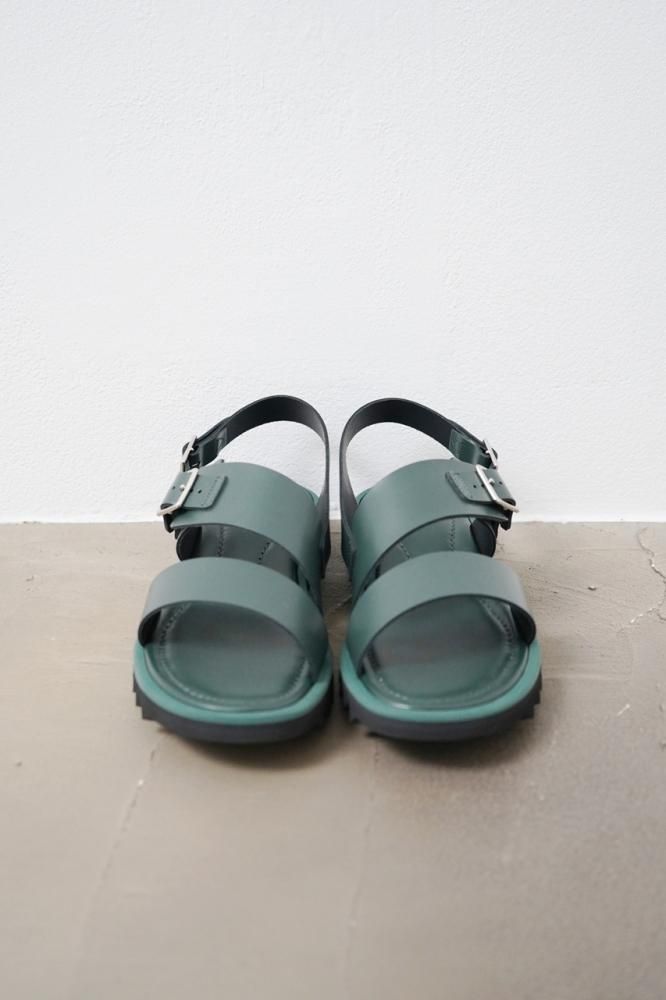LEATHER BELT SANDALS MADE BY FOOT THE COACHER(DARK GREEN) - H-L LEATHER BELT SANDALS MADE BY FOOT THE COACHER(DARK GREEN) - H-L