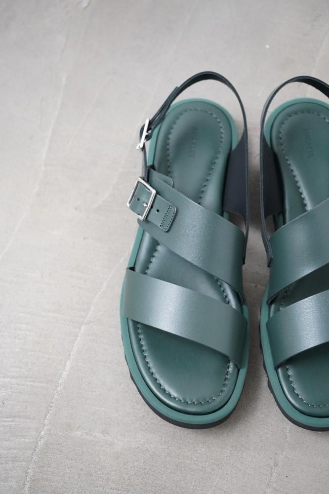 LEATHER BELT SANDALS MADE BY FOOT THE COACHER(DARK GREEN) - H-L LEATHER BELT SANDALS MADE BY FOOT THE COACHER(DARK GREEN) - H-L