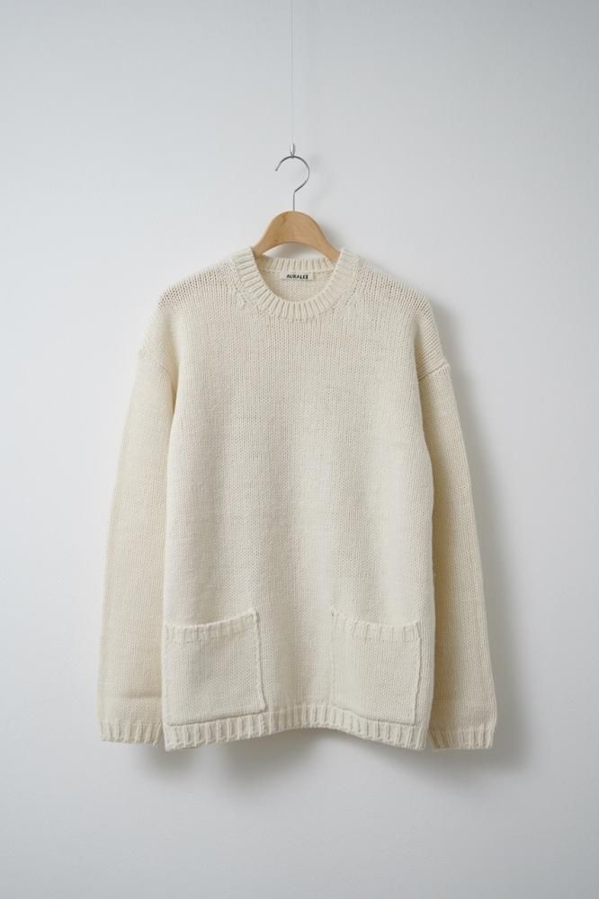 WOOL FELT YARN KNIT P/O(WHITE) - H-L WOOL FELT YARN KNIT P/O(WHITE) - H-L