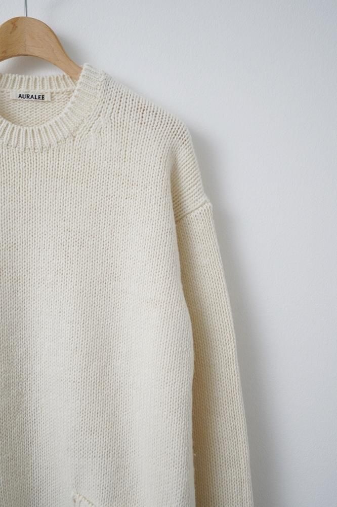 WOOL FELT YARN KNIT P/O(WHITE) - H-L WOOL FELT YARN KNIT P/O(WHITE) - H-L