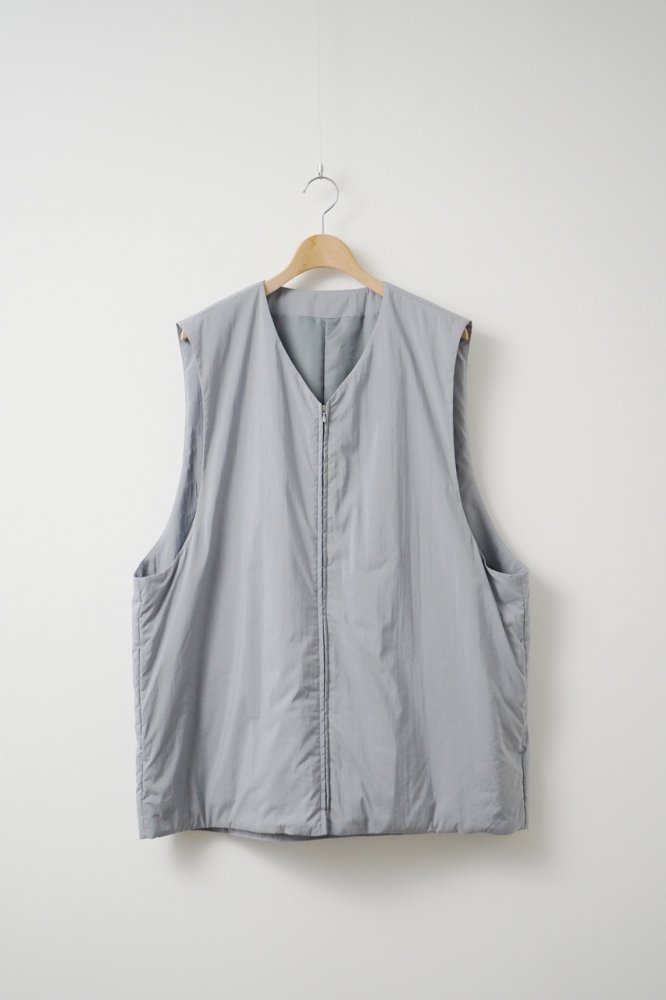 OVERSIZED PADDED LONG VEST(BLUE GREY)