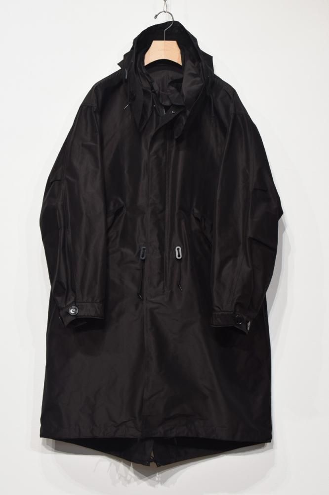 コットンシルクフーデッドコート(BROWN) - H-L コットンシルクフーデッドコート(BROWN) - H-L