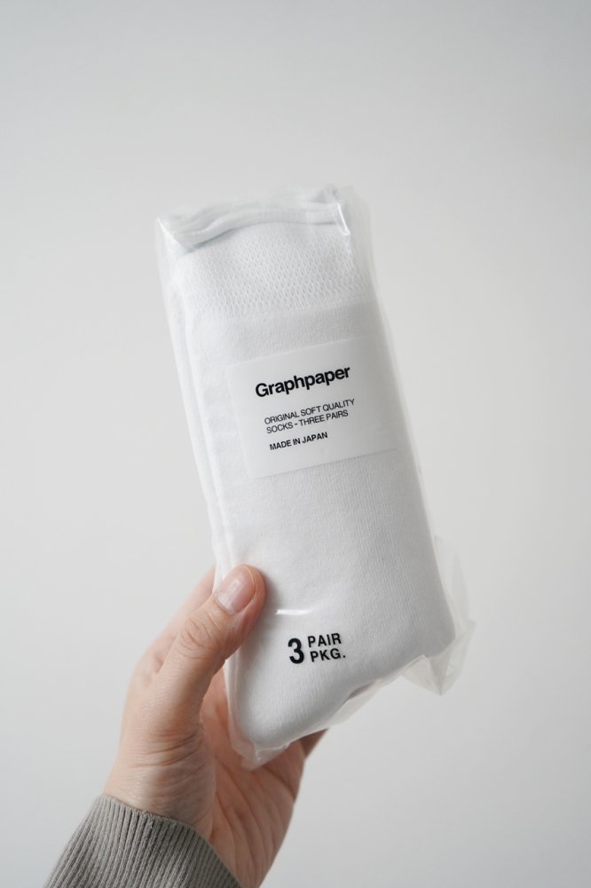 Graphpaper 3-Pack Socks(WHITE)