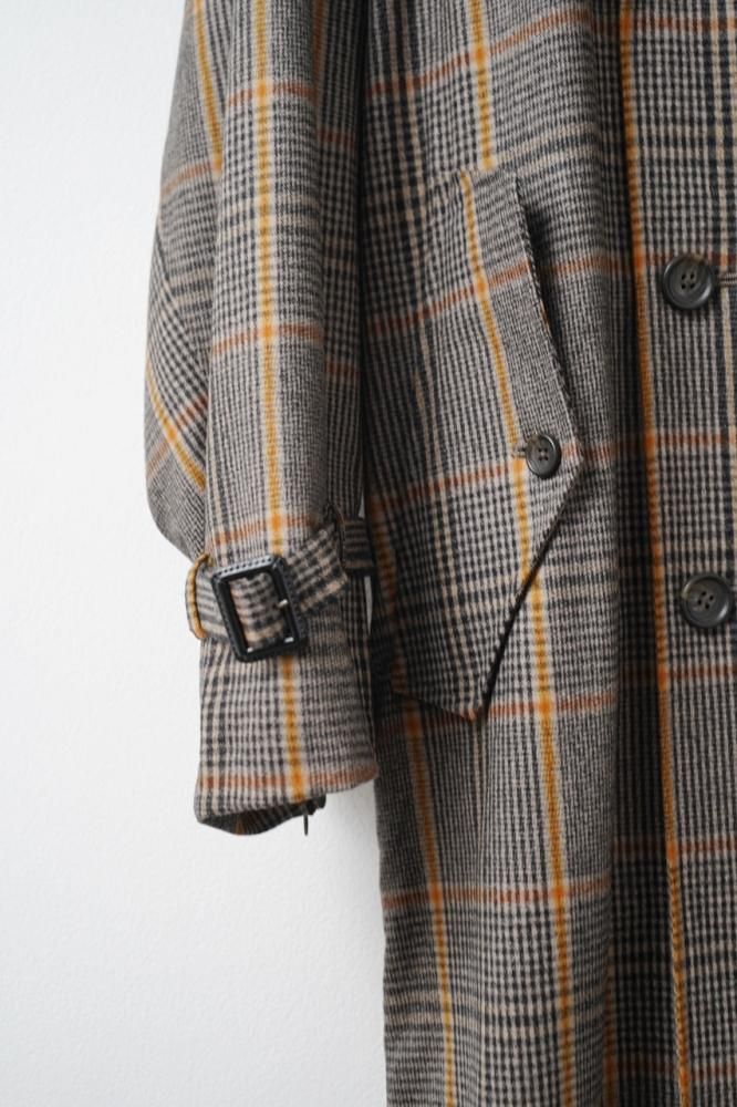 OVERSIZED TRENCH COAT(GLEN CHECK) - H-L