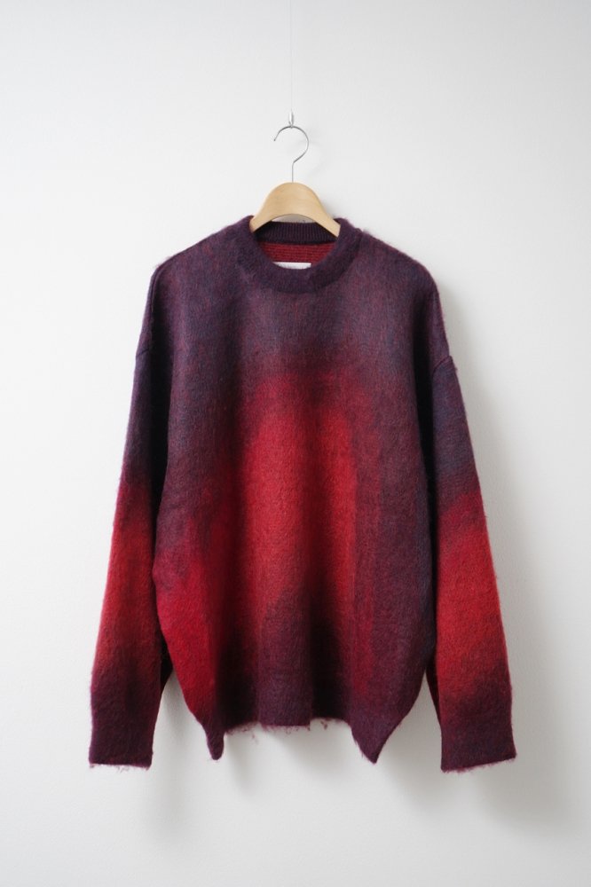 OVERSIZED GRADATION MOHAIR LS(RED)