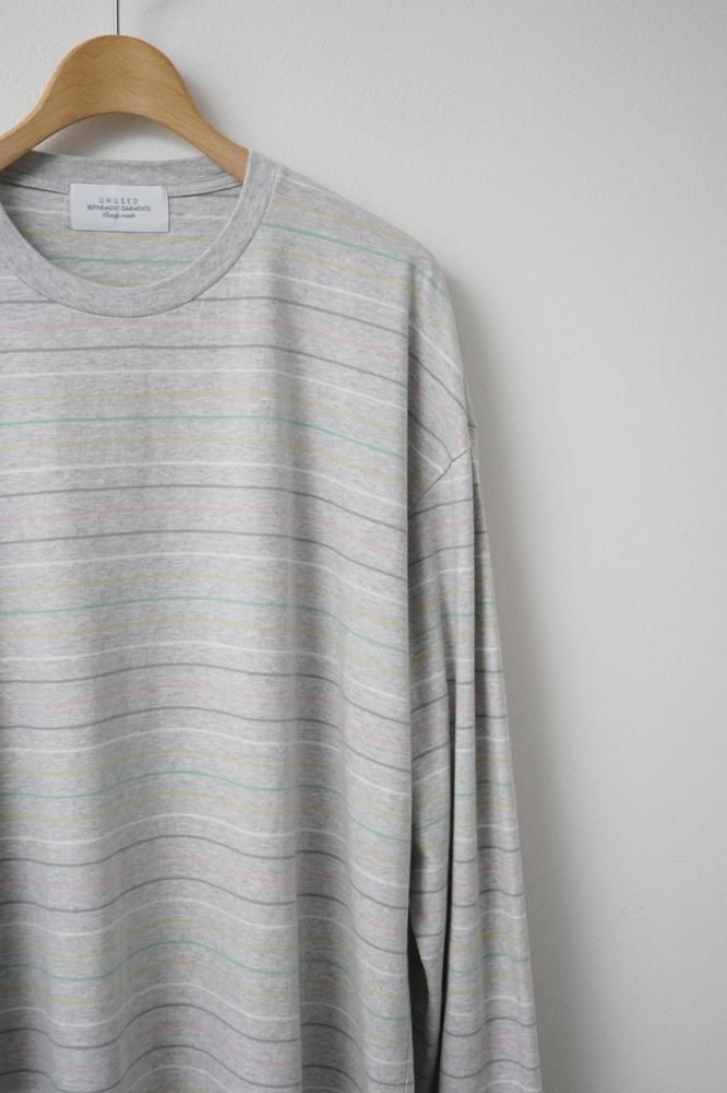 新品タグ付きtodayful Border Long T-shirts グレー