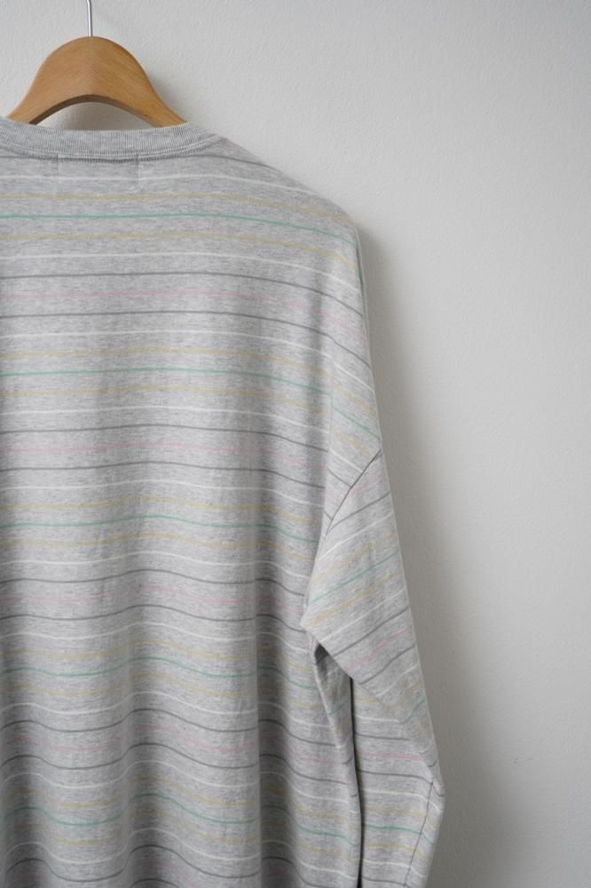 トップス everyone cotton border long sleeve tee L everyone cotton long sleeve