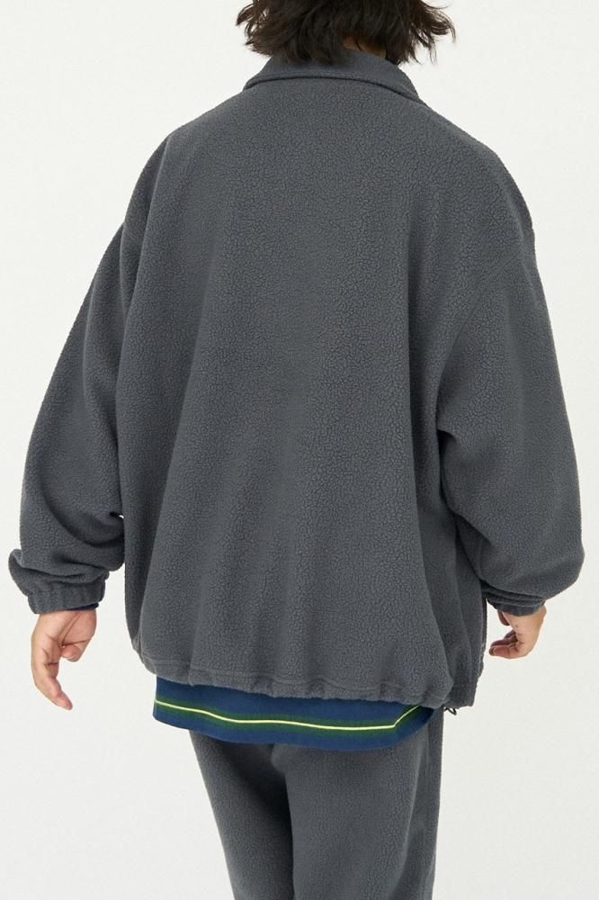 POLARTEC FLEECE STAND COLLAR BLOUSON(GRAY) - H-L POLARTEC FLEECE STAND COLLAR BLOUSON(GRAY) - H-L