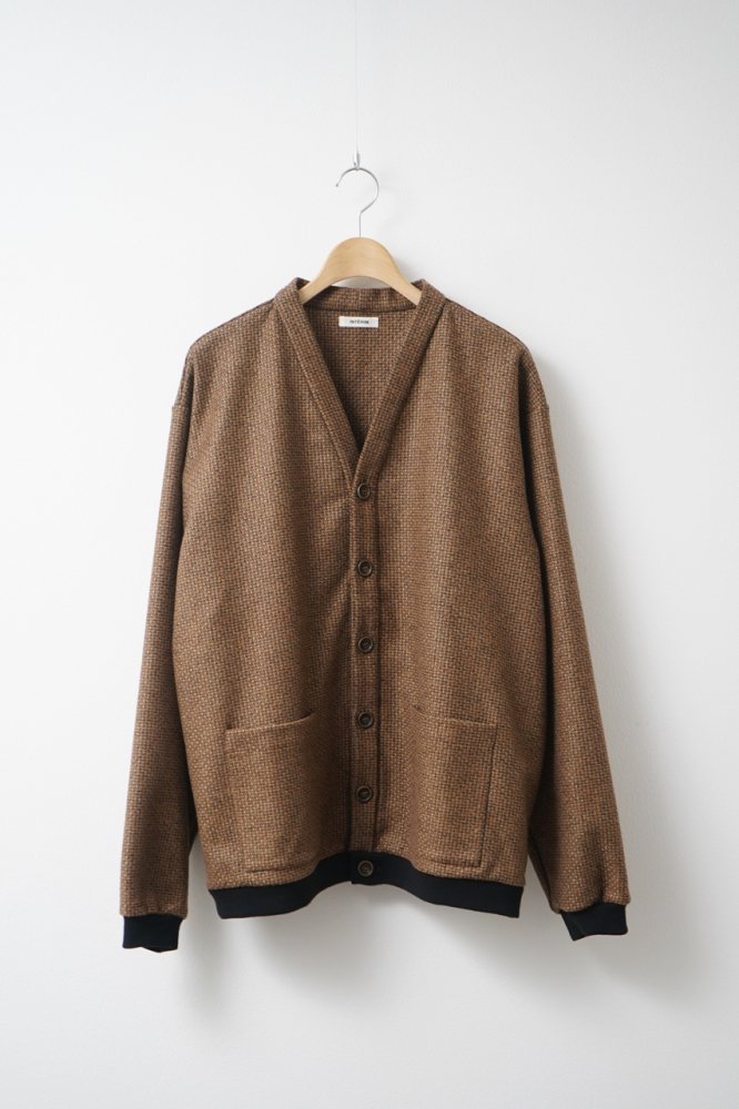 LIMITED HYPER BIG CASHMERE DONEGAL TIROL V CARDIGAN(MIX TAN)