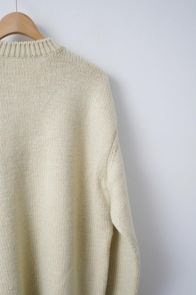 SILK WOOL CAMEL MIX KNIT P/O(MIX PEACH) - H-L