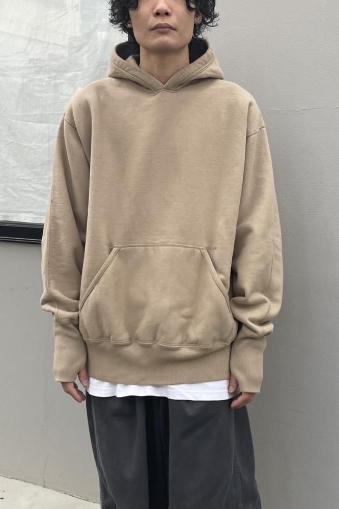 Unlikely Split Raglan Sleeve Hoodie(Beige) - H-L Unlikely Split Raglan Sleeve Hoodie(Beige) - H-L