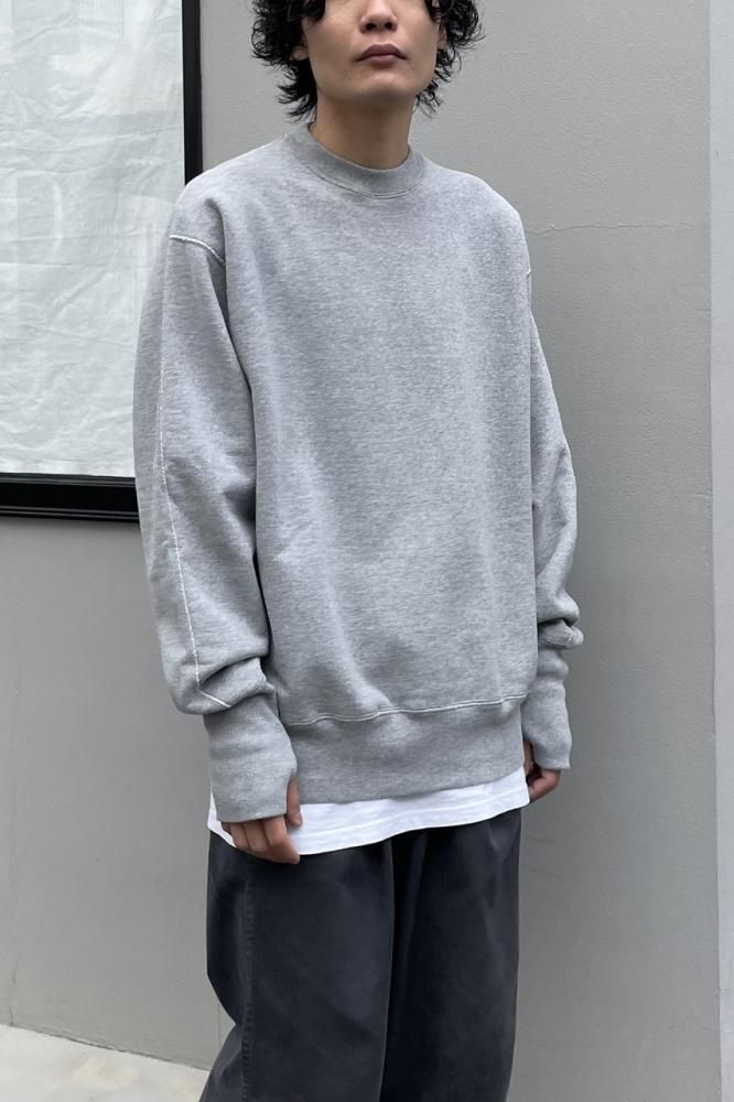 Unlikely Split Raglan Sleeve Crew(Top Gray) - H-L