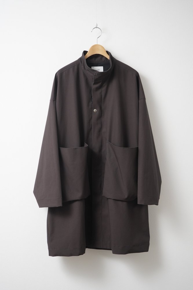 STAND COLLAR COAT(CHARCOAL BLACK)