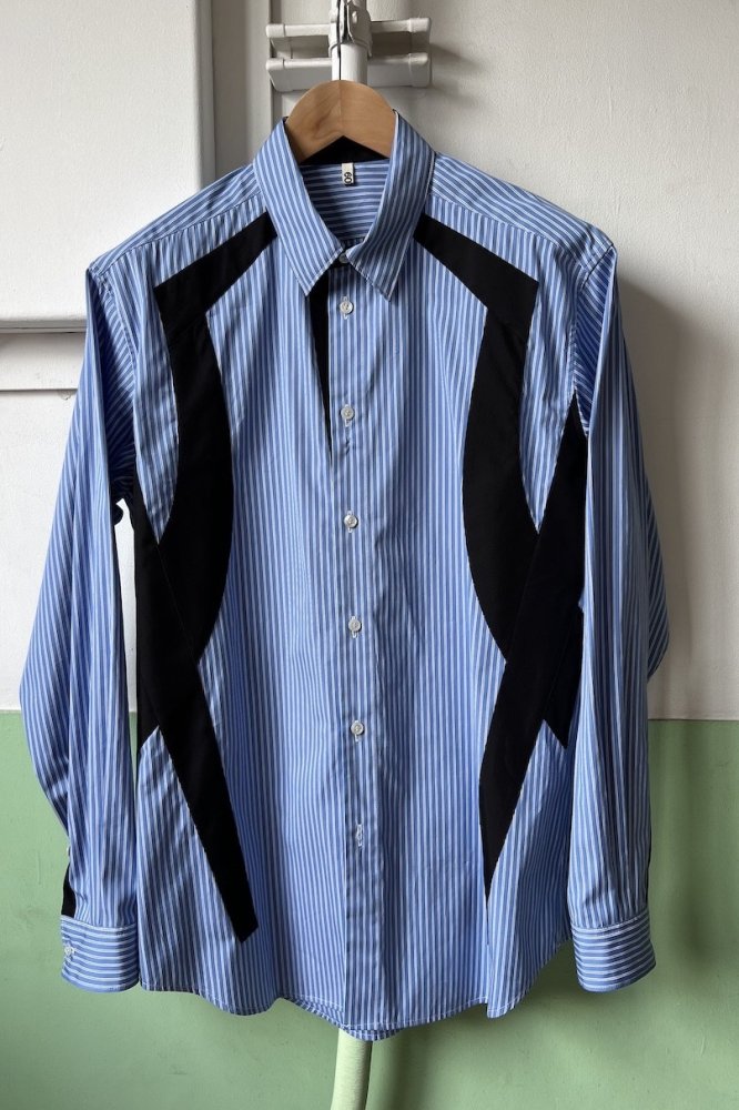 Black Patched Shirt(Blue)