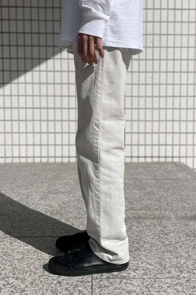 straight denim pant(bleach) - H-L